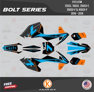Graphics Kit for KTM 125SX 150SX 250SX-F 350SX-F 450SX-F (2016-2018) Bolt-OrgCyn - Picture 1 of 6