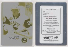 2018-19 Upper Deck CHL Printing Plate Yellow 1/1 Riley McKay #232