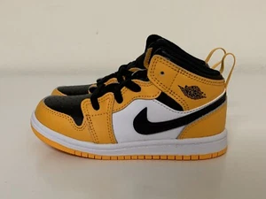 Nike Air Jordan 1 Mid TD Sz 9C Taxi Black White Toddler 640735-701 NEW!!! - Picture 1 of 9