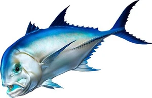 Giant Trevally Vinyl Sticker Fish Decals for Boat Car Vehicle Truck Fishing - Picture 1 of 13