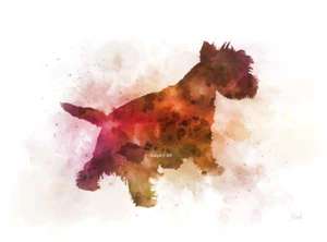 Westie ART PRINT, Dog, Westie Wall Art Gift, Dog Lover Gift, Birthday Gift - Picture 1 of 2