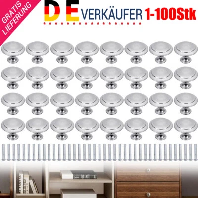 Möbelknöpfe Möbelgriffe Schrankknopf Tür Schublade Knopf Möbelknäuf Edelstahl DE - Bild 1 von 4