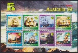 F-EX57136 PAPUA NEW GUINEA IS MNH 1999 OLD CLASSIC SHIP BOAT AUSTRALIA PHILATELI - Picture 1 of 2