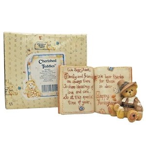 De colección Queridos Peluches 651427 "Damos Gracias" Placa de Oración de Acción de Gracias Vacaciones - Imagen 1 de 24