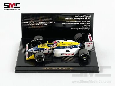 Williams F1 FW11B #6 Nelson Piquet Italy 1987 World Champion  1:43 MINICHAMPS - Image 1 of 4