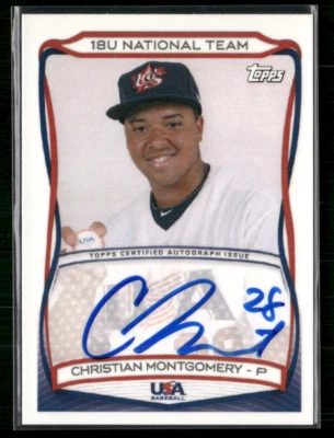 Christian Montgomery 2010 Topps USA Auto - Image 1 of 2