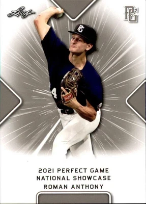 ROMAN ANTHONY 2021 LEAF PERFECT GAME "NATIONAL SHOWCASE" ROOKIE CARD #88 Mint RC - Image 1 of 2