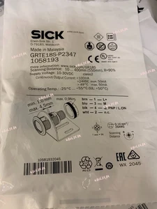 Interruptor fotoeléctrico SICK GRTE18S-P2347 1 PIEZA nuevo original - Imagen 1 de 3