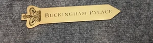 Buckingham Palace London Gold Crown 6-3/4" Leather BOOKMARK - Picture 1 of 5