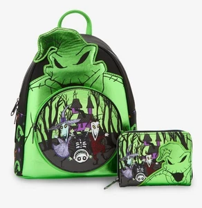 Mochila y CARTERA METÁLICA NUEVA CON ETIQUETAS Loungefly Pesadilla antes de Navidad Oogie Boogie - Imagen 1 de 8