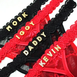 Bachelorette Party Gift Personalized ANGEL Lace G String Underwear Sexy Lady - Picture 1 of 13