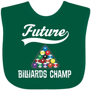 Inktastic Future Billiards Champ Baby Bib Game Sport Childs Gift Clothing Infant - Picture 1 of 10