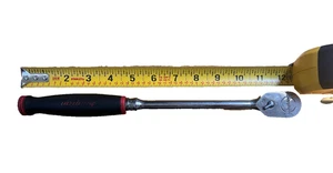 Snap-on Tools Red/Black 3/8" Drive Soft Grip Fixed Head Ratchet FHLL80 - Picture 1 of 4