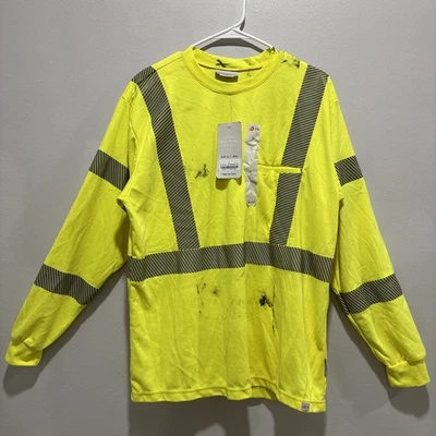 Camisa de trabajo Rasco FR de alta visibilidad con ribete segmentado manga larga para hombre - FR0337YH talla L Foto 1 de 4