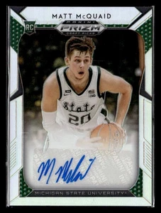 2019 Panini Prizm Draft Picks #116 Matt McQuaid Silver Auto    #5651 - Picture 1 of 2