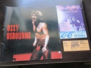 Ozzy Osbourne 1982 Japan Tour Book Ticket Promo Flyer Black Sabbath Night Ranger - Picture 1 of 14