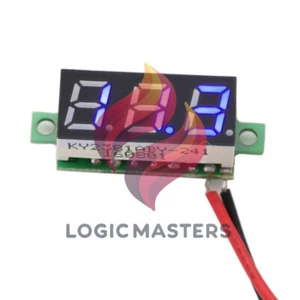 1PCS Blue 0.28" 2 Wire Mini DC Digital Panel Voltmeter Panel Mount LED Voltage - Picture 1 of 4