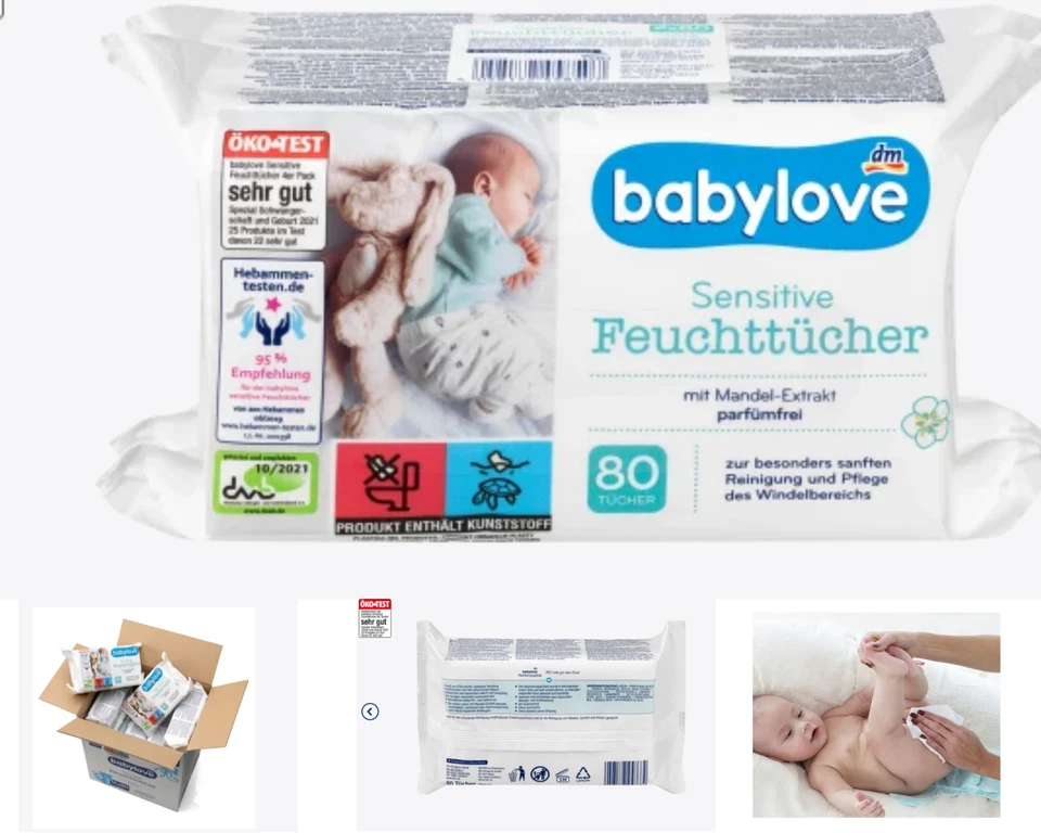Babylove Feuchttücher sensitive 12x