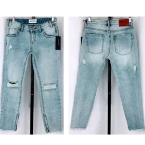 One Teaspoon Womens Jeans Freebirds Blue Hart Low Rise Distressed Size 26 x 26 - Picture 1 of 12