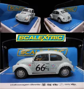 Scalextric Volkswagen Beetle Light Blue # 66 1:32 Slot Car DPR C4498 - Picture 1 of 7