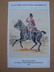Uniforme militar postal impresa regimientos montados escoceses - Imagen 1 de 1