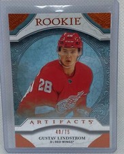 GUSTAV LINDSTROM 2020-21 UPPER DECK ARTIFACTS ROOKIE ORANGE RC #D 40/75