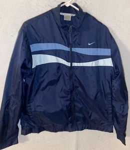 Nike Vintage Full-Zip Jacket YOUTH XL 16/18 Blue Windbreaker Boys  Striped - Picture 1 of 7