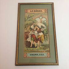 Vintage Framed La Danza Tobacco Label - Virginia, U.S.A.