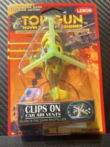 Vintage Top Gun 1998 Novelty Aromate Helicopter Air Freshener Clips to Air Vents