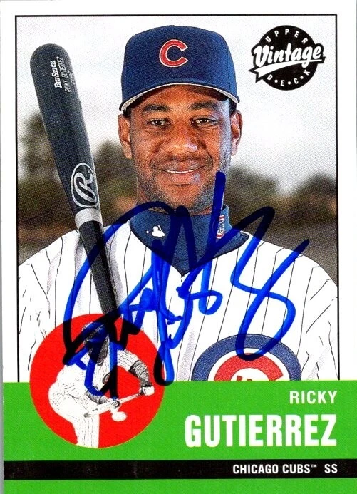Ricky Gutierrez autographed baseball card (Cubs) 2001 Upper Deck Vintage #215 - Image 1 of 1