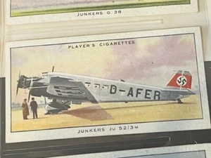 Flugzeug Tabak Sammelkarte John Players Sons Flugzeug Zivil Junkers Germany - Bild 1 von 3