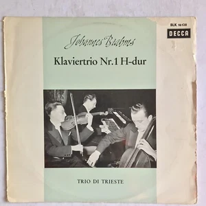 BRAHMS Piano Trio 1 TRIO DI TRIESTE Vinyl LP Decca BLK 16128 - Picture 1 of 8