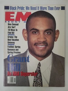 Rare EBONY MAN Magazine (Feb 1996) w/ GRANT HILL (NBA) Cover NO LABEL - Picture 1 of 3