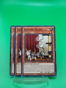 3x Flipping Feline 1ª Edición Común ROTA-EN026 Yu-Gi-Oh! - Imagen 1 de 2