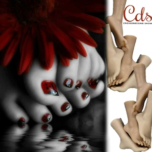 NEW Platinum Silicone Female Vein Feet Mannequin Big Feet High Arch Foot Size 37 - Picture 1 of 11
