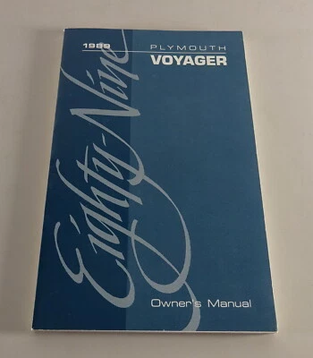 Manuale Dell'Utente / Guida Plymouth Voyager Anno 1989 - Immagine 1 di 2