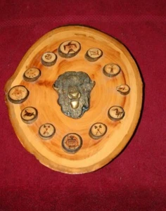 1979 BOYER ORIGINAL BRONZE BUFFALO NATIVE AMERICAN INDIAN ZODIAC TALISMAN ASPEN - Picture 1 of 6