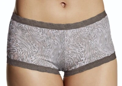 Panty corto MAIDENFORM Fabulous Fit clásico micro encaje animal para mujer S L XL Foto 1 de 4