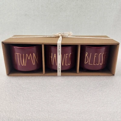 Набор для рассады Rae Dunn Mini Bowl 4 дюйма x 4 дюйма осень ОСЕННИЙ УРОЖАЙ БЛАГОСЛОВЕННЫЙ День благодарения - Изображение 1 из 4