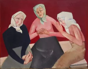 Stampa artistica cartacea Three Old Ladies di Jekabs Kazaks Old Masters edizione aperta 11x14 - Foto 1 di 1