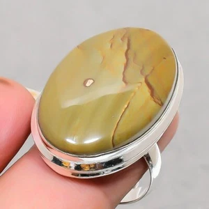 Imperial Jasper Oval Shape Gemstone Fashion Gift Adjustable Jewelry Ring SR 1113 - Picture 1 of 7