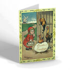 EASTER CARD - Vintage Design - Child Collecting Eggs