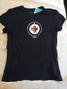 T-shirt donna Winnipeg Jets grande Reebok. NHL NUOVO Canada Donna - Foto 1 di 3