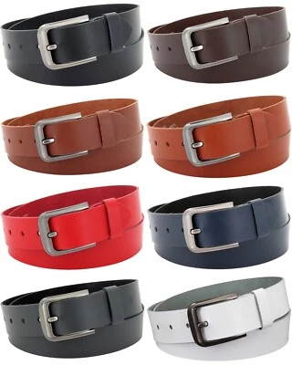 Gürtel 100 % Echt Leder Jeansgürtel 4cm Herren Damen Ledergürtel Gurt #4-0034-00 - Bild 1 von 4