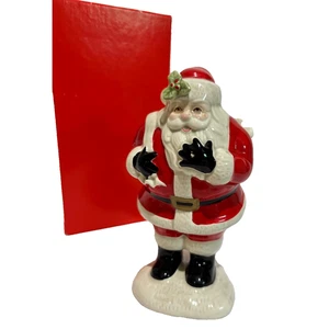 Vintage Fitz & Floyd Santa Claus Open Toy Bag Christmas vase candy trinket retro - Bild 1 von 11