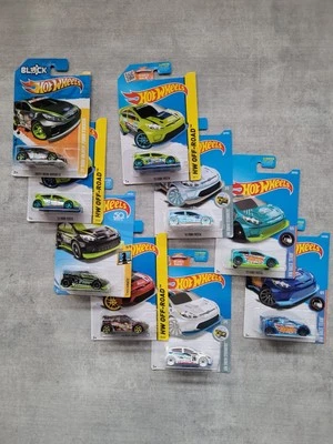 Set of 9 Hot Wheels Ford Fiesta models 2011-2018 WITH '11 KEN BLOCK T9710! - Image 1 of 4