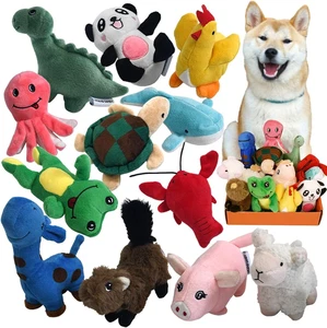 Squeaky Peluche Cane Giocattolo Pack per Cucciolo, Piccolo Peluche Cucciolo Chew Toys 12 Giocattoli per Cani - Foto 1 di 12