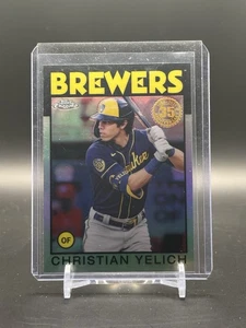 2021 Topps Chrome 1986 Topps #86BC-7 Christian Yelich Milwaukee Brewers - Bild 1 von 2