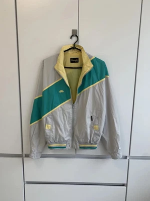 Wrangler винтажный 80-х 90-х годов Colorblock ветровка куртка серый желтый ретро мужской M - Изображение 1 из 4