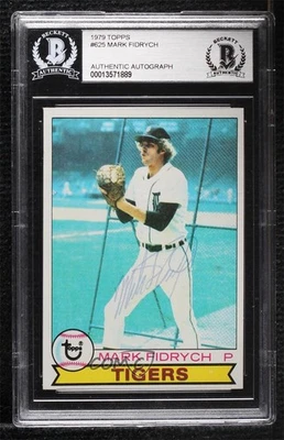 BAS 1979 Topps Mark Fidrych #625 Authentic Auto - Image 1 of 2